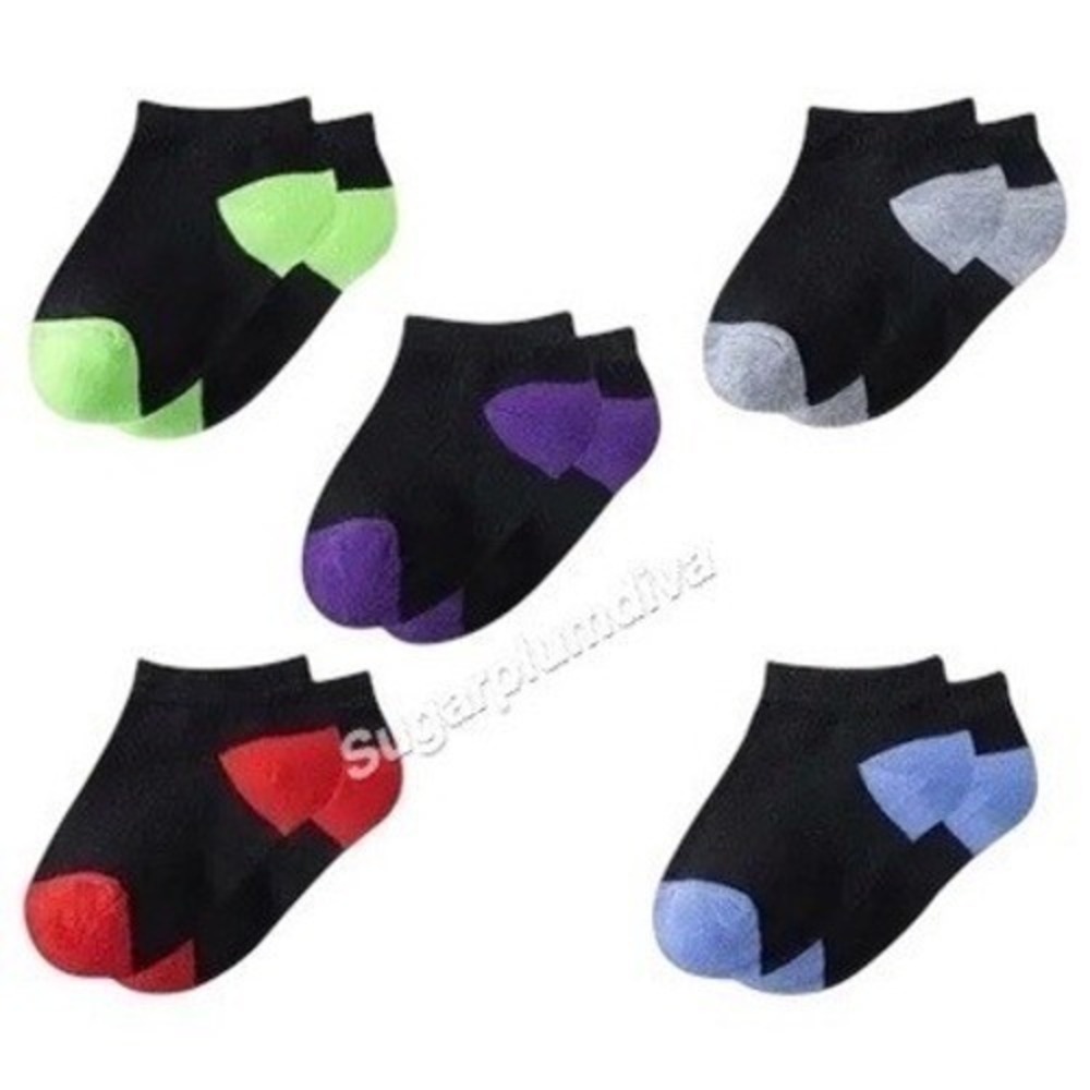 All Seasons Low Cut Toddler Unisex Kids Socks MEDIUM Cushion Arch Soft Black 5pk